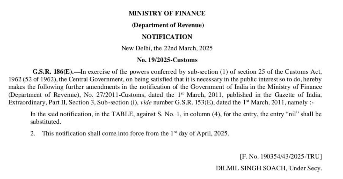 Onion Export Duty Notification